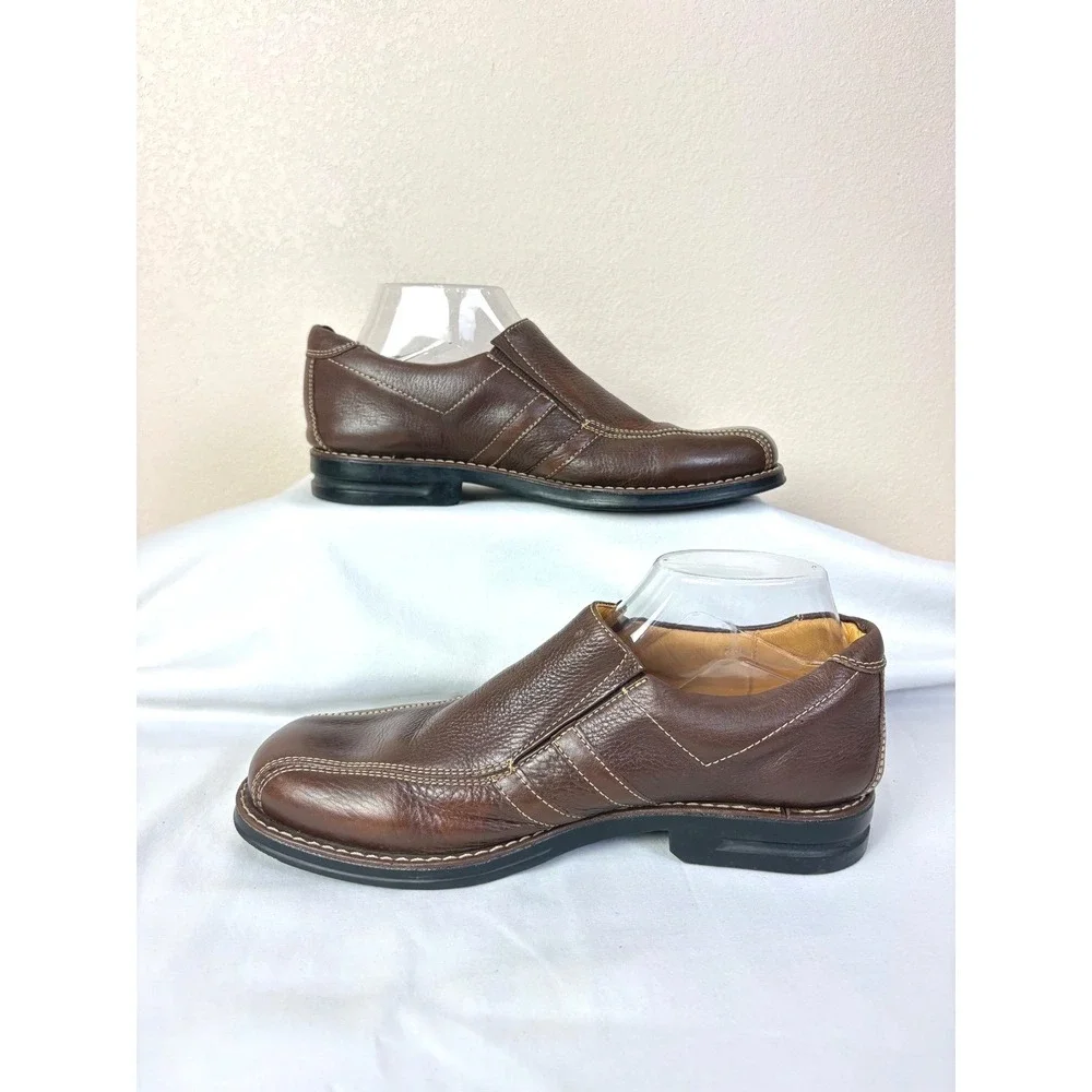 Sandro Moscoloni Brown Leather Slip On Comfort Loafers Dress Shoes Size 9 Office